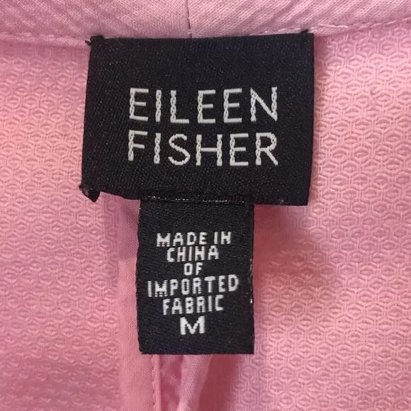 Eileen Fisher pink zip front jacket with pockets size medium - Picture 8 of 13
